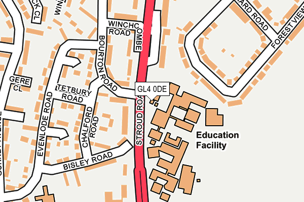 GL4 0DE map - OS OpenMap – Local (Ordnance Survey) GL4 0DE map - OS OpenMap – Local (Ordnance Survey)