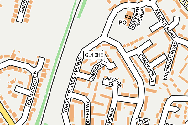GL4 0HE map - OS OpenMap – Local (Ordnance Survey) GL4 0HE map - OS OpenMap – Local (Ordnance Survey)