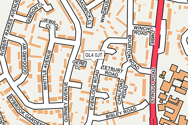 GL4 0JT map - OS OpenMap – Local (Ordnance Survey) GL4 0JT map - OS OpenMap – Local (Ordnance Survey)