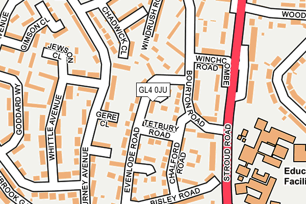 GL4 0JU map - OS OpenMap – Local (Ordnance Survey) GL4 0JU map - OS OpenMap – Local (Ordnance Survey)