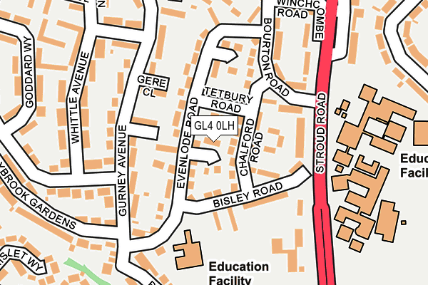 GL4 0LH map - OS OpenMap – Local (Ordnance Survey) GL4 0LH map - OS OpenMap – Local (Ordnance Survey)