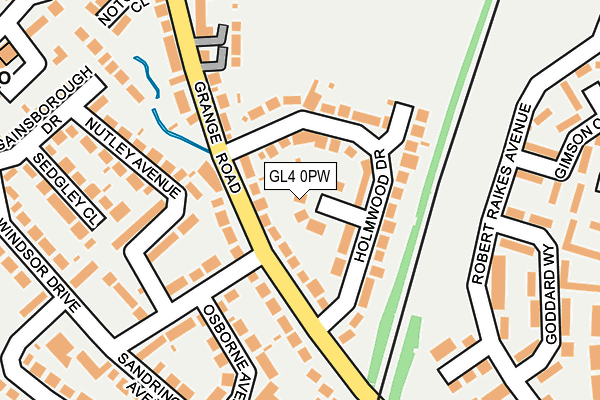 GL4 0PW map - OS OpenMap – Local (Ordnance Survey) GL4 0PW map - OS OpenMap – Local (Ordnance Survey)