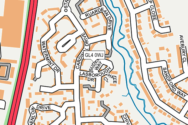 GL4 0WJ map - OS OpenMap – Local (Ordnance Survey) GL4 0WJ map - OS OpenMap – Local (Ordnance Survey)