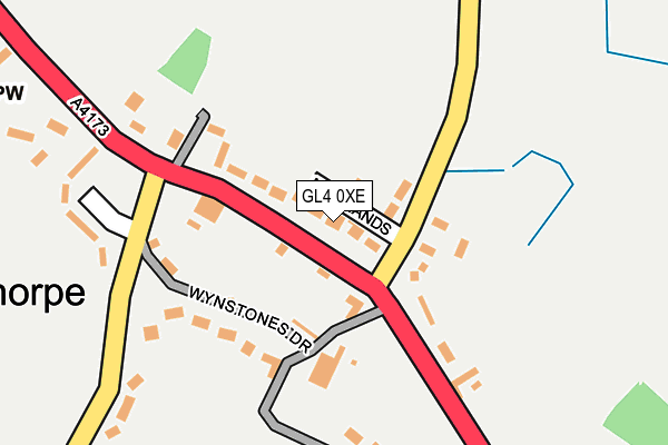 GL4 0XE map - OS OpenMap – Local (Ordnance Survey) GL4 0XE map - OS OpenMap – Local (Ordnance Survey)