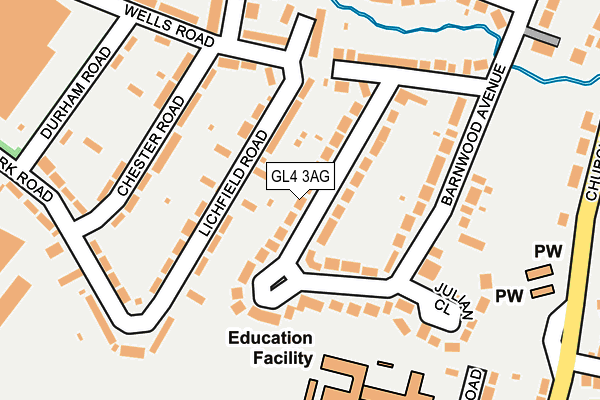 GL4 3AG map - OS OpenMap – Local (Ordnance Survey) GL4 3AG map - OS OpenMap – Local (Ordnance Survey)