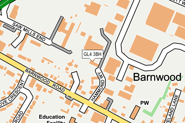 GL4 3BH map - OS OpenMap – Local (Ordnance Survey) GL4 3BH map - OS OpenMap – Local (Ordnance Survey)