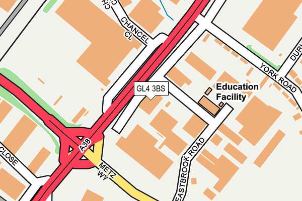 GL4 3BS map - OS OpenMap – Local (Ordnance Survey) GL4 3BS map - OS OpenMap – Local (Ordnance Survey)