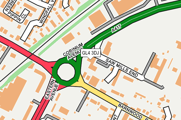 GL4 3DJ map - OS OpenMap – Local (Ordnance Survey) GL4 3DJ map - OS OpenMap – Local (Ordnance Survey)