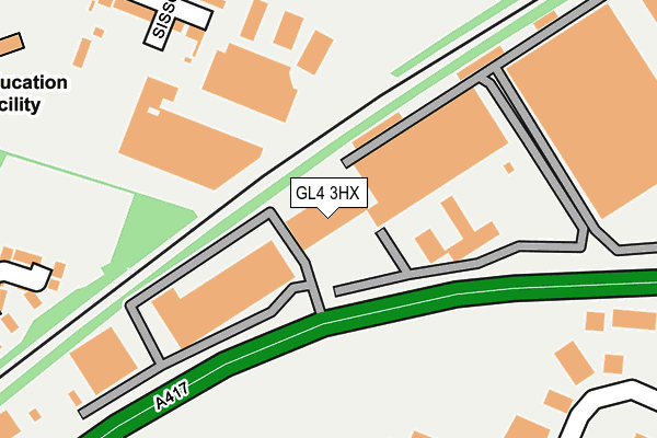 GL4 3HX map - OS OpenMap – Local (Ordnance Survey) GL4 3HX map - OS OpenMap – Local (Ordnance Survey)