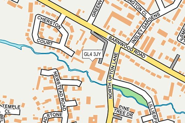 GL4 3JY map - OS OpenMap – Local (Ordnance Survey) GL4 3JY map - OS OpenMap – Local (Ordnance Survey)