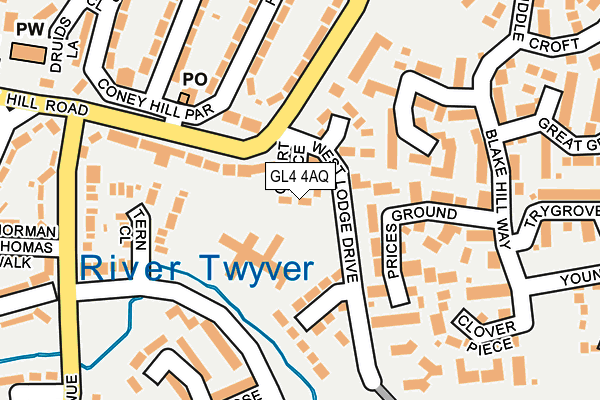 GL4 4AQ map - OS OpenMap – Local (Ordnance Survey) GL4 4AQ map - OS OpenMap – Local (Ordnance Survey)