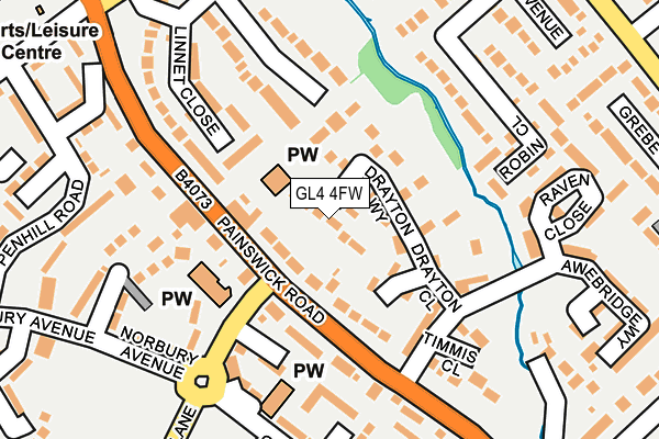 GL4 4FW map - OS OpenMap – Local (Ordnance Survey) GL4 4FW map - OS OpenMap – Local (Ordnance Survey)