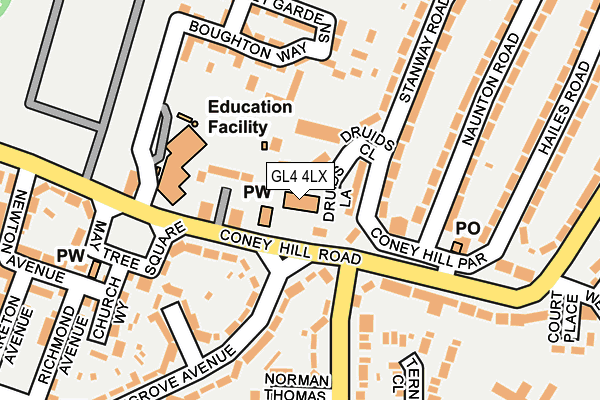 GL4 4LX map - OS OpenMap – Local (Ordnance Survey) GL4 4LX map - OS OpenMap – Local (Ordnance Survey)