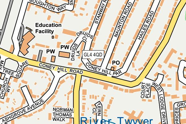 GL4 4QD map - OS OpenMap – Local (Ordnance Survey) GL4 4QD map - OS OpenMap – Local (Ordnance Survey)