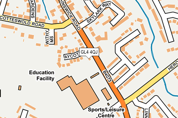 GL4 4QJ map - OS OpenMap – Local (Ordnance Survey) GL4 4QJ map - OS OpenMap – Local (Ordnance Survey)