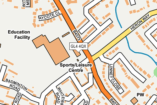 GL4 4QX map - OS OpenMap – Local (Ordnance Survey) GL4 4QX map - OS OpenMap – Local (Ordnance Survey)