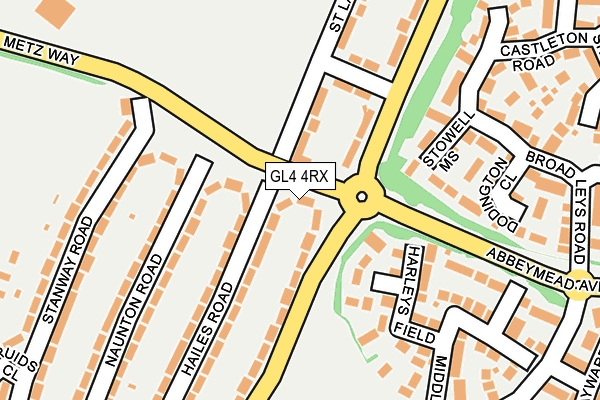 GL4 4RX map - OS OpenMap – Local (Ordnance Survey) GL4 4RX map - OS OpenMap – Local (Ordnance Survey)
