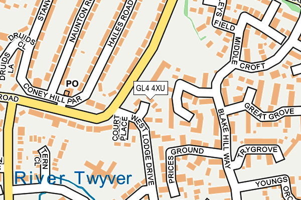 GL4 4XU map - OS OpenMap – Local (Ordnance Survey) GL4 4XU map - OS OpenMap – Local (Ordnance Survey)
