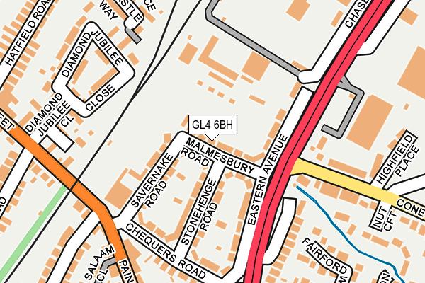 GL4 6BH map - OS OpenMap – Local (Ordnance Survey) GL4 6BH map - OS OpenMap – Local (Ordnance Survey)