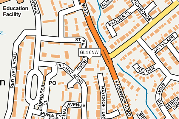 GL4 6NW map - OS OpenMap – Local (Ordnance Survey) GL4 6NW map - OS OpenMap – Local (Ordnance Survey)