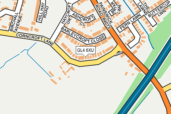 GL4 6XU map - OS OpenMap – Local (Ordnance Survey) GL4 6XU map - OS OpenMap – Local (Ordnance Survey)