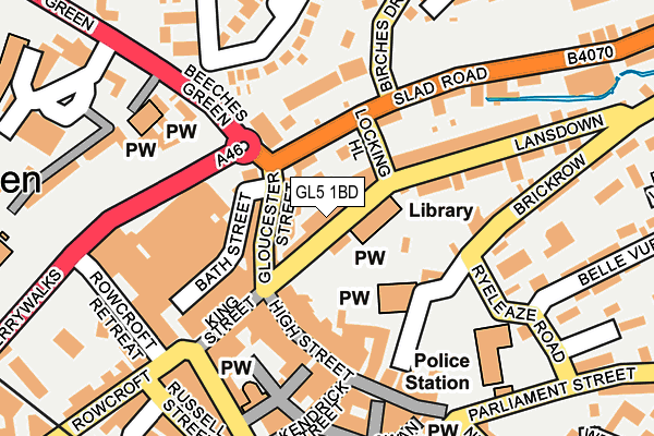 GL5 1BD map - OS OpenMap – Local (Ordnance Survey) GL5 1BD map - OS OpenMap – Local (Ordnance Survey)