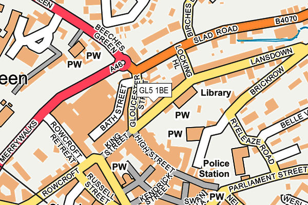 GL5 1BE map - OS OpenMap – Local (Ordnance Survey) GL5 1BE map - OS OpenMap – Local (Ordnance Survey)