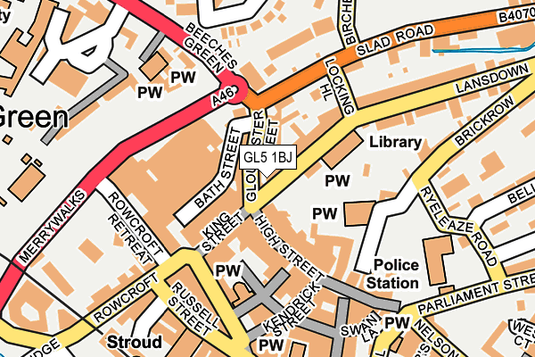 GL5 1BJ map - OS OpenMap – Local (Ordnance Survey) GL5 1BJ map - OS OpenMap – Local (Ordnance Survey)