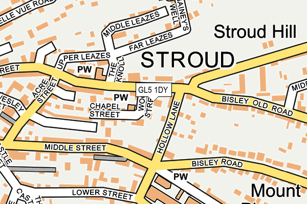GL5 1DY map - OS OpenMap – Local (Ordnance Survey) GL5 1DY map - OS OpenMap – Local (Ordnance Survey)