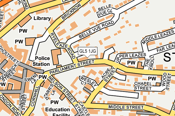 GL5 1JG map - OS OpenMap – Local (Ordnance Survey) GL5 1JG map - OS OpenMap – Local (Ordnance Survey)