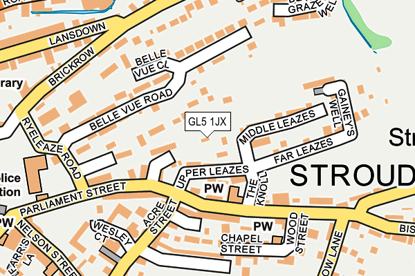 GL5 1JX map - OS OpenMap – Local (Ordnance Survey) GL5 1JX map - OS OpenMap – Local (Ordnance Survey)
