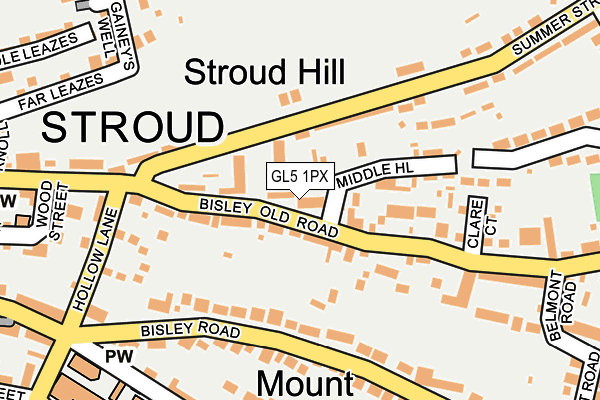 GL5 1PX map - OS OpenMap – Local (Ordnance Survey) GL5 1PX map - OS OpenMap – Local (Ordnance Survey)