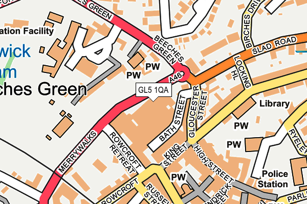 GL5 1QA map - OS OpenMap – Local (Ordnance Survey) GL5 1QA map - OS OpenMap – Local (Ordnance Survey)
