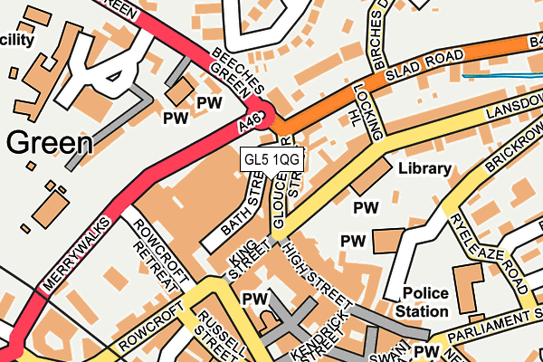 GL5 1QG map - OS OpenMap – Local (Ordnance Survey) GL5 1QG map - OS OpenMap – Local (Ordnance Survey)