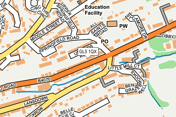 GL5 1QX map - OS OpenMap – Local (Ordnance Survey) GL5 1QX map - OS OpenMap – Local (Ordnance Survey)