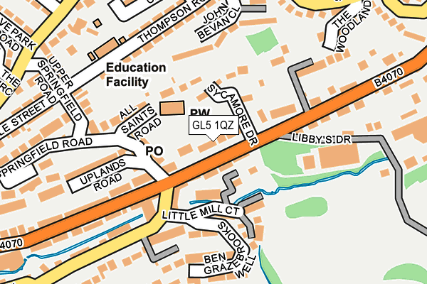 GL5 1QZ map - OS OpenMap – Local (Ordnance Survey) GL5 1QZ map - OS OpenMap – Local (Ordnance Survey)