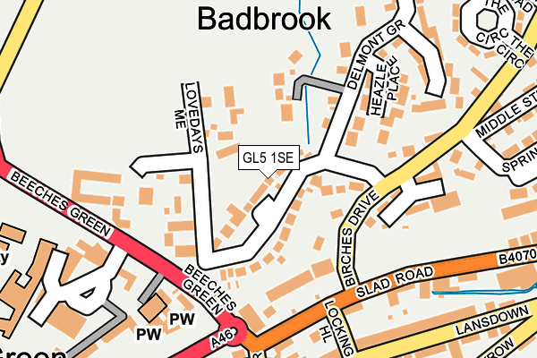 GL5 1SE map - OS OpenMap – Local (Ordnance Survey)