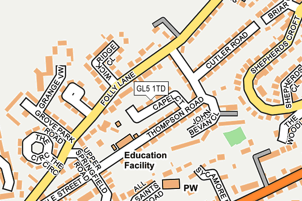 GL5 1TD map - OS OpenMap – Local (Ordnance Survey) GL5 1TD map - OS OpenMap – Local (Ordnance Survey)