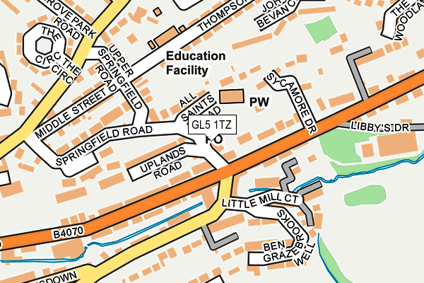 GL5 1TZ map - OS OpenMap – Local (Ordnance Survey) GL5 1TZ map - OS OpenMap – Local (Ordnance Survey)