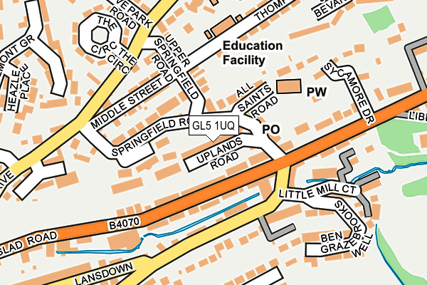 GL5 1UQ map - OS OpenMap – Local (Ordnance Survey) GL5 1UQ map - OS OpenMap – Local (Ordnance Survey)