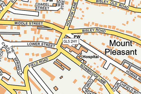 GL5 2HY map - OS OpenMap – Local (Ordnance Survey) GL5 2HY map - OS OpenMap – Local (Ordnance Survey)