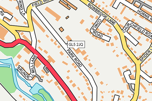 GL5 2JQ map - OS OpenMap – Local (Ordnance Survey) GL5 2JQ map - OS OpenMap – Local (Ordnance Survey)