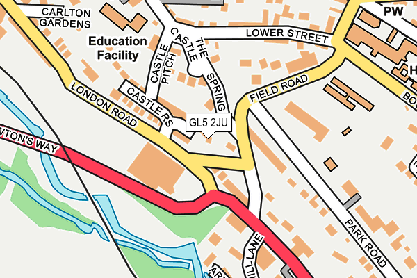 GL5 2JU map - OS OpenMap – Local (Ordnance Survey) GL5 2JU map - OS OpenMap – Local (Ordnance Survey)