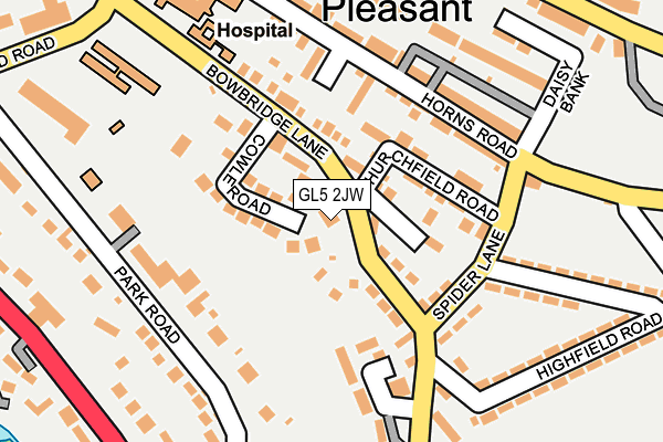 GL5 2JW map - OS OpenMap – Local (Ordnance Survey) GL5 2JW map - OS OpenMap – Local (Ordnance Survey)
