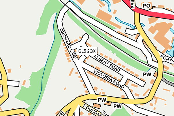 GL5 2QX map - OS OpenMap – Local (Ordnance Survey) GL5 2QX map - OS OpenMap – Local (Ordnance Survey)
