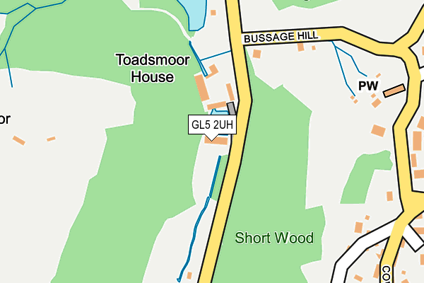GL5 2UH map - OS OpenMap – Local (Ordnance Survey) GL5 2UH map - OS OpenMap – Local (Ordnance Survey)