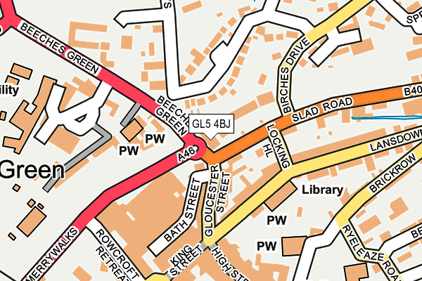 GL5 4BJ map - OS OpenMap – Local (Ordnance Survey) GL5 4BJ map - OS OpenMap – Local (Ordnance Survey)