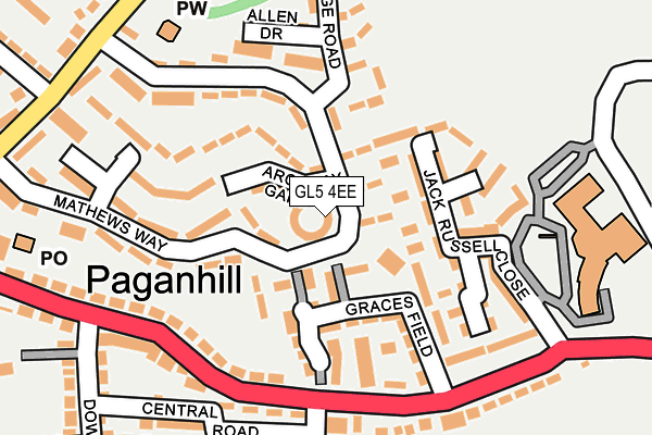 GL5 4EE map - OS OpenMap – Local (Ordnance Survey) GL5 4EE map - OS OpenMap – Local (Ordnance Survey)