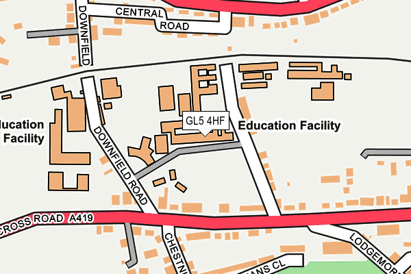 GL5 4HF map - OS OpenMap – Local (Ordnance Survey) GL5 4HF map - OS OpenMap – Local (Ordnance Survey)