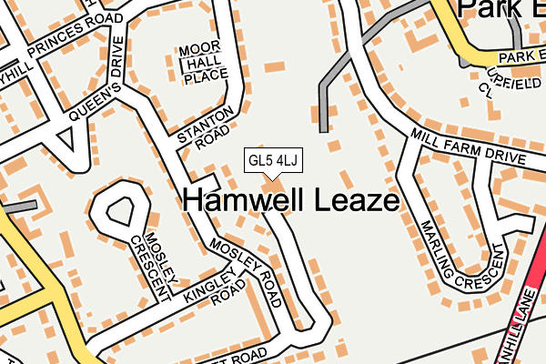 GL5 4LJ map - OS OpenMap – Local (Ordnance Survey) GL5 4LJ map - OS OpenMap – Local (Ordnance Survey)